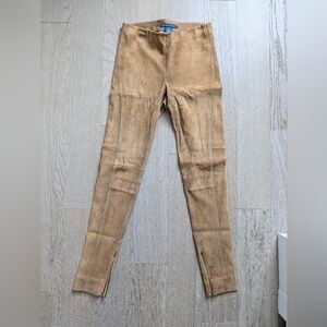 Ralph Lauren Camel Suede Leggings